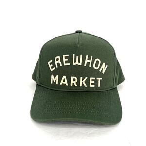 Erewhon Market Hat Green Cream Spellout Snapback Men's Women's